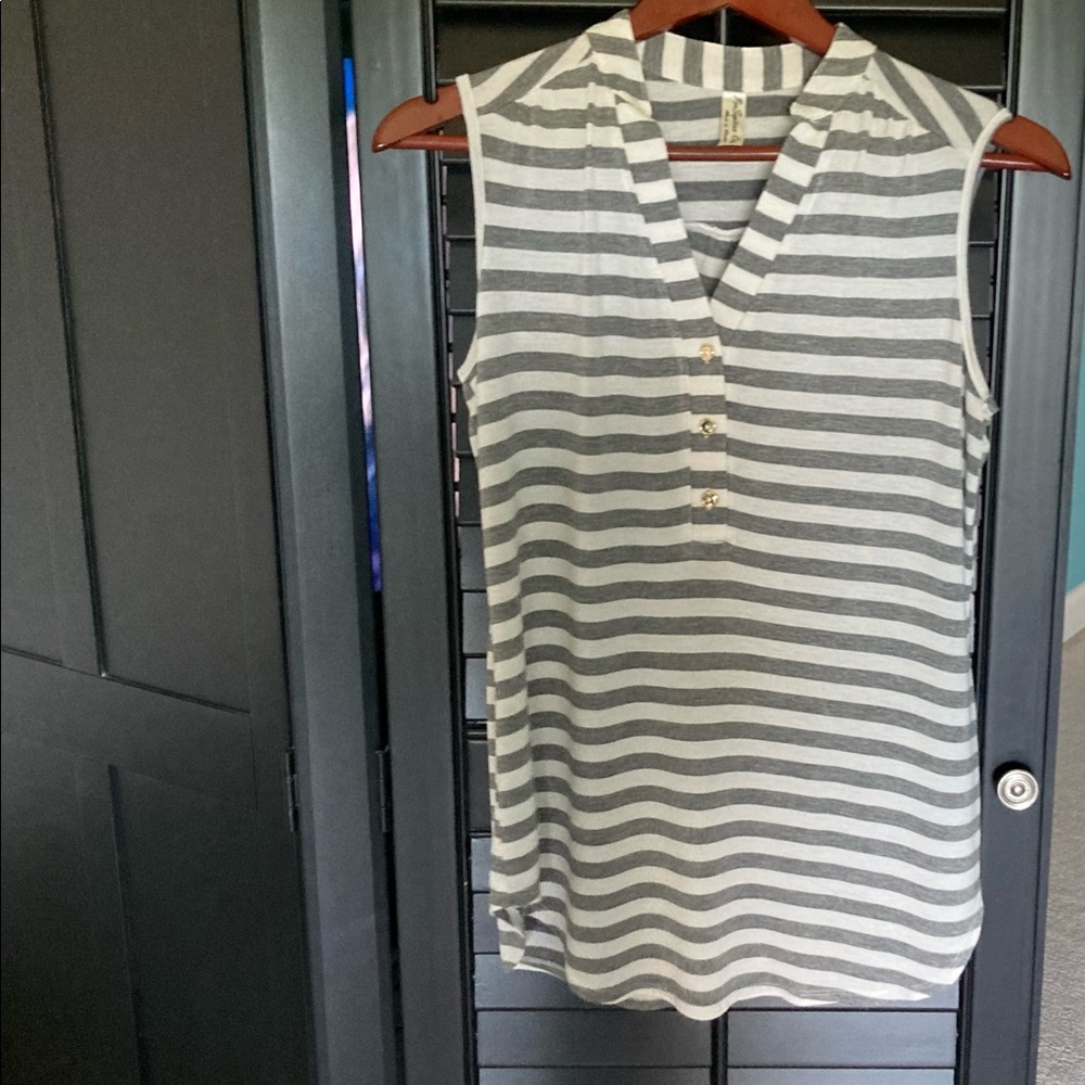 Striped sleeveless top